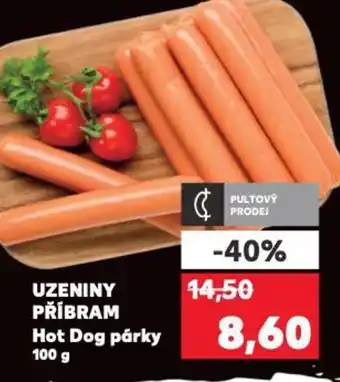 Kaufland UZENINY PŘÍBRAM Hot Dog párky nabídka