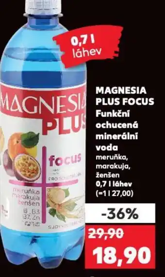 Kaufland MAGNESIA PLUS FOCUS Funkční ochucená minerální voda nabídka