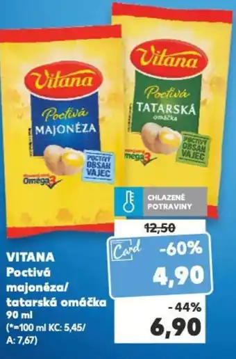 Kaufland VITANA Poctivá majonéza/ tatarská omáčka nabídka