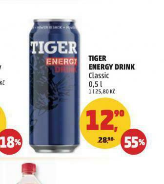 Penny Market Tiger energy drink nabídka