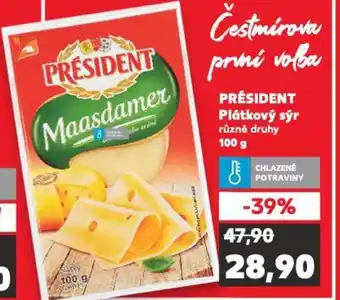 Kaufland PRÉSIDENT Plátkový sýr nabídka