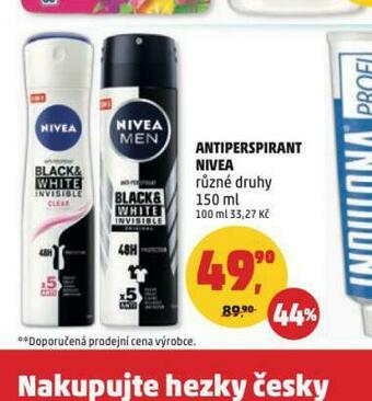 Penny Market Nivea antiperspirant nabídka