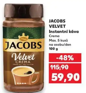 Kaufland JACOBS VELVET Instantní káva nabídka