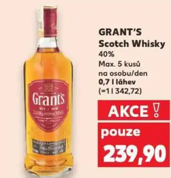 Kaufland GRANT'S Scotch Whisky nabídka