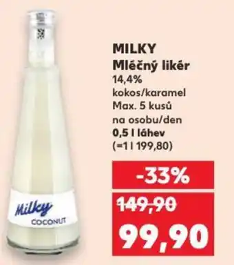 Kaufland MILKY Mléčný likér nabídka