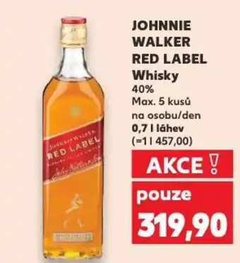 Kaufland JOHNNIE WALKER RED LABEL Whisky nabídka