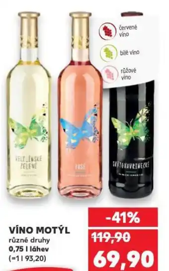 Kaufland VÍNO MOTÝL nabídka