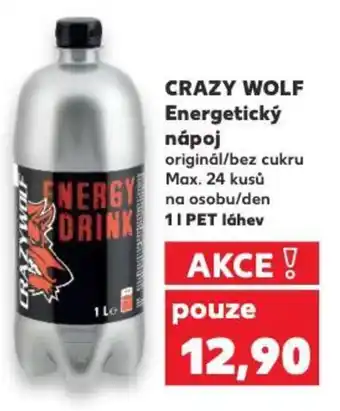 Kaufland CRAZY WOLF Energetický nápoj nabídka