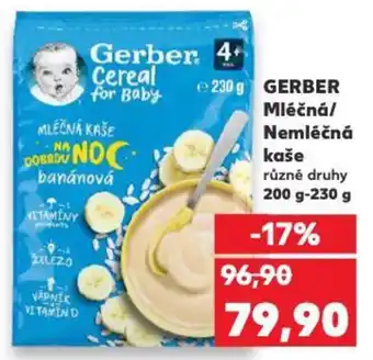 Kaufland GERBER Mléčná/ Nemléčná kaše nabídka