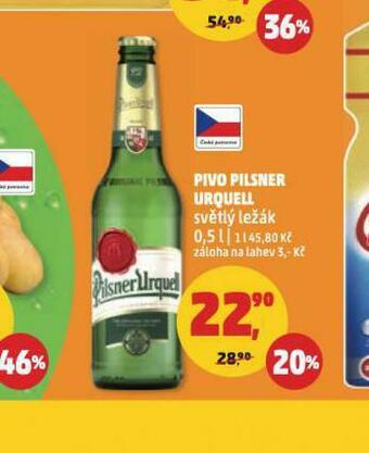 Penny Market Pivo pilsner urquell nabídka