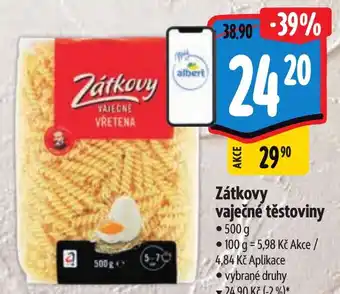 Albert Zátkovy vaječné těstoviny nabídka