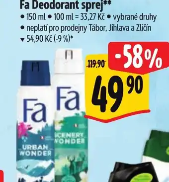 Albert Fa Deodorant sprej nabídka