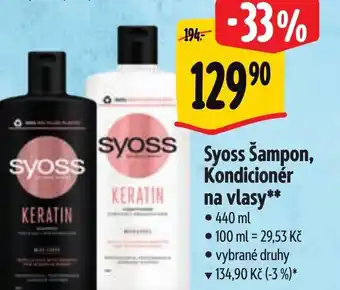 Albert Syoss Sampon, Kondicionér na vlasy nabídka