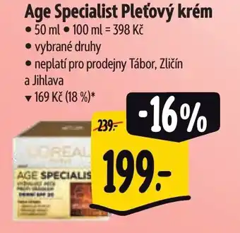 Albert Age Specialist Pleťový krém nabídka