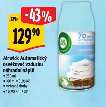 Albert Airwick Automatický osvěžovač vzduchu náhradní náplň nabídka