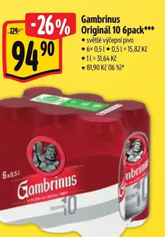 Albert Gambrinus Originál 10 6pack nabídka