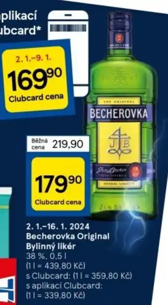 Tesco Becherovka Original Bylinný likér nabídka