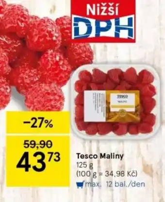 Tesco Tesco Maliny 125 g nabídka