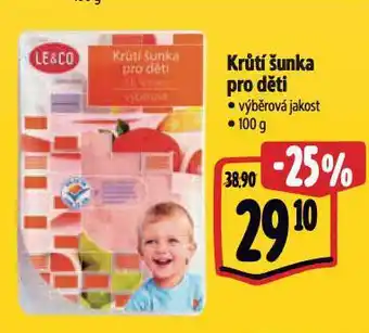 Albert Krůtí šunka pro děti nabídka