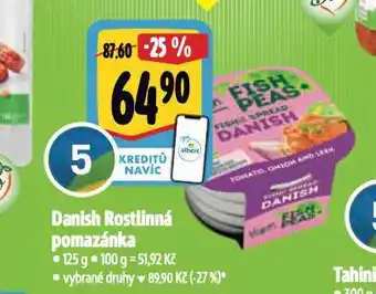 Albert Danish rostlinná pomazánka nabídka