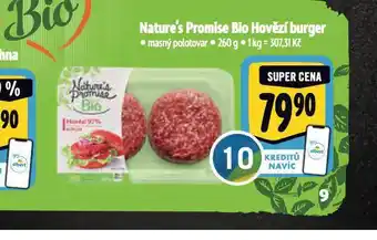 Albert Bio hovězí burger nabídka