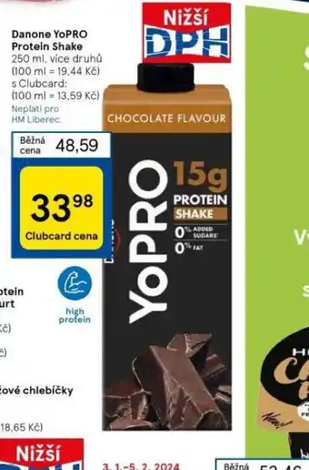 Tesco Danone yopro protein shake nabídka