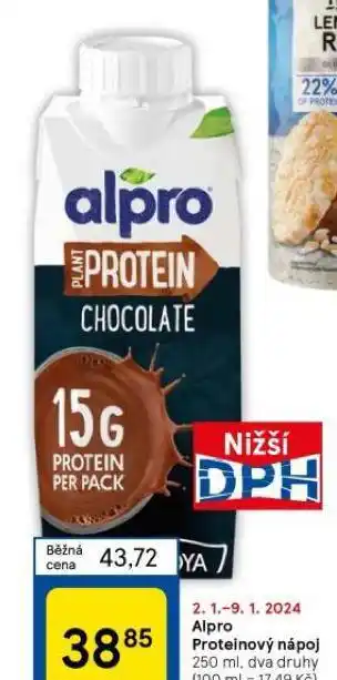 Tesco Alpro proteinový nápoj nabídka
