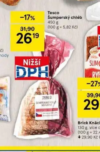 Tesco Tesco šumperský chléb nabídka