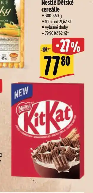 Albert Nestlé dětské cereálie nabídka