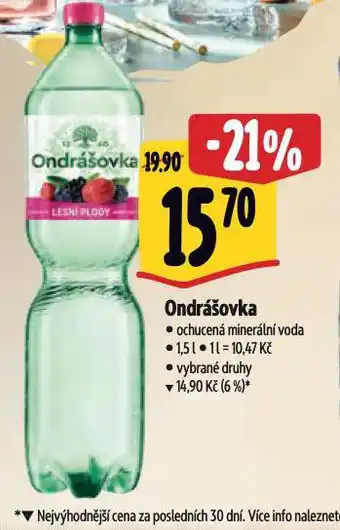 Albert Ondrášovka ochucená nabídka