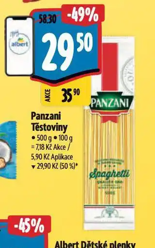 Albert Panzani těstoviny nabídka
