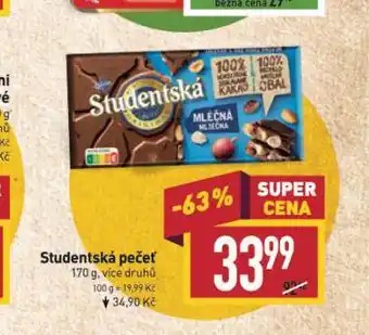Billa Orion studentská pečeť nabídka