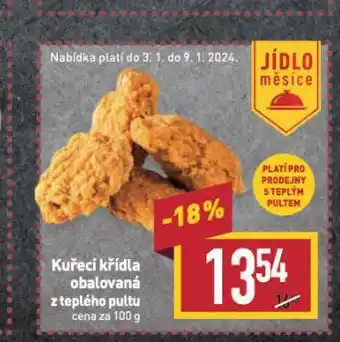Billa Kuřecí křídla obalovaná nabídka