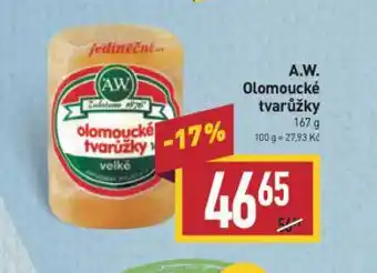 Billa A.w. olomoucké tvarůžky nabídka