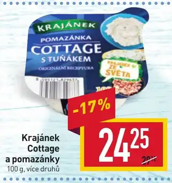 Billa Krajánek Cottage a pomazánky nabídka