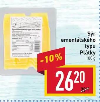 Billa Sýr ementálského typu Plátky nabídka