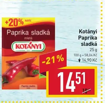 Billa Kotányi Paprika sladká nabídka