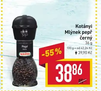 Billa Kotányi Mlýnek pepř černý nabídka