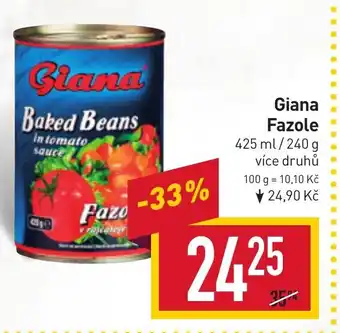 Billa Giana Fazole nabídka