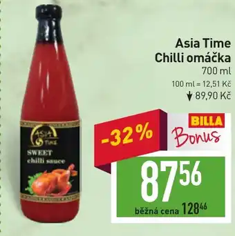 Billa Asia Time Chilli omáčka nabídka
