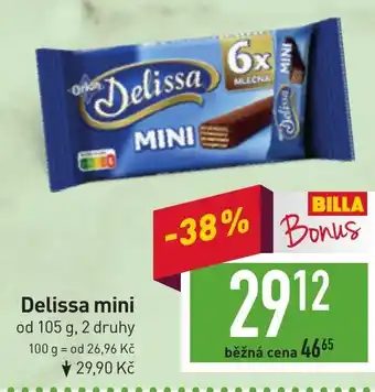 Billa Delissa mini nabídka