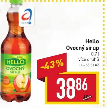 Billa Hello Ovocný sirup nabídka