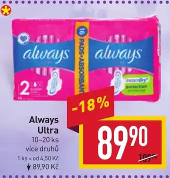 Billa Always Ultra nabídka