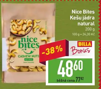 Billa Nice Bites Kešu jádra natural nabídka