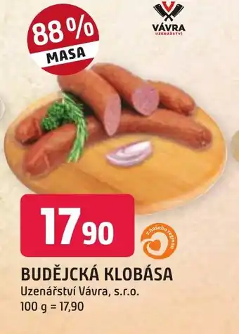 Trefa BUDĚJCKÁ KLOBÁSA nabídka