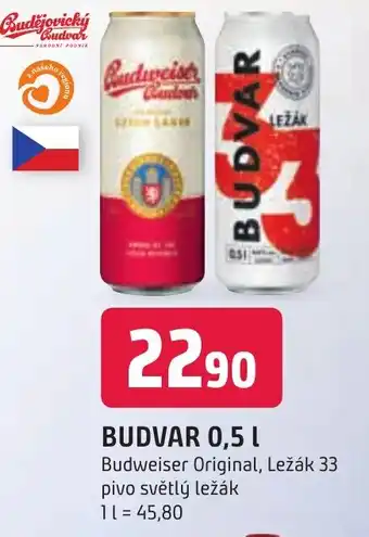 Trefa BUDVAR 0,5 L nabídka