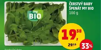 Penny Market ČERSTVÝ BABY ŠPENÁT MY BIO 100 g nabídka