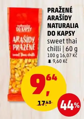 Penny Market PRAŽENÉ ARAŠÍDY NATURALIA DO KAPSY nabídka