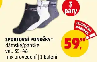 Penny Market SPORTOVNÍ PONOŽKY nabídka