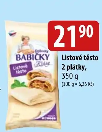 Bala Listové těsto 2 plátky, 350 g nabídka